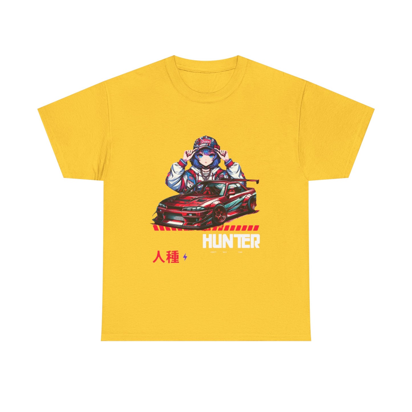 Anime-Inspired Unisex Cotton Tee, Vintage Style, Car Enthusiast Shirt, Gamer Fashion, Casual Wear for All, Gift for Anime Lovers