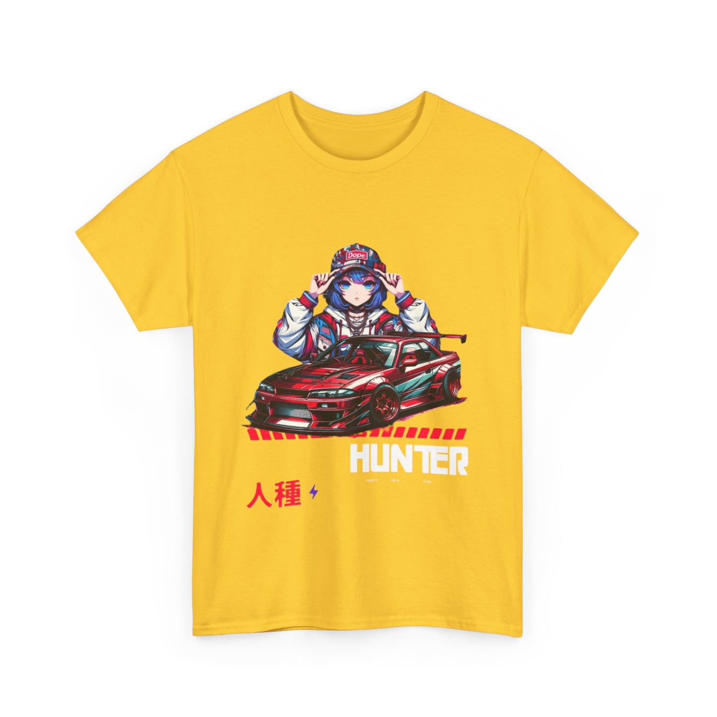 Anime-Inspired Unisex Cotton Tee, Vintage Style, Car Enthusiast Shirt, Gamer Fashion, Casual Wear for All, Gift for Anime Lovers